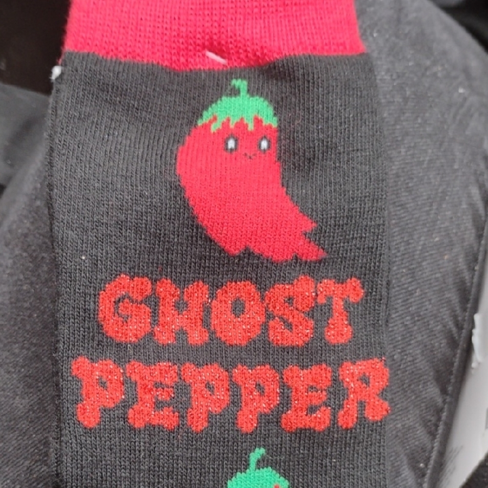 Ghost Pepper Themed Socks